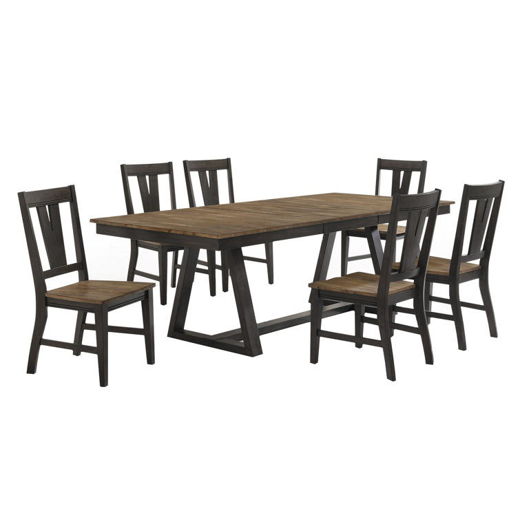 Wildon Home® Darnell Extendable Solid Wood Trestle Dining Table Wayfair